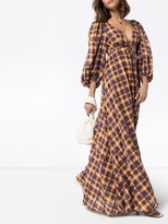 Thumbnail for your product : STAUD plaid V-neck maxi dress