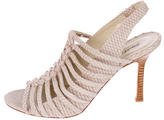 Thumbnail for your product : Elizabeth and James Embossed Leather Cage Sandals