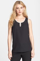 Thumbnail for your product : Kensie Soft Crepe Keyhole Top