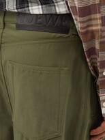 Thumbnail for your product : Loewe Low-drop Cotton-twill Trousers - Green