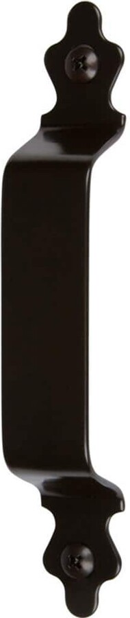 Delaney Hardware 7 in. Black Barn Door Hardware Clover Pull Handle