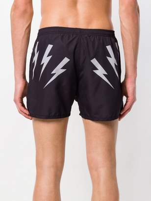 Neil Barrett lightning bolt swim shorts