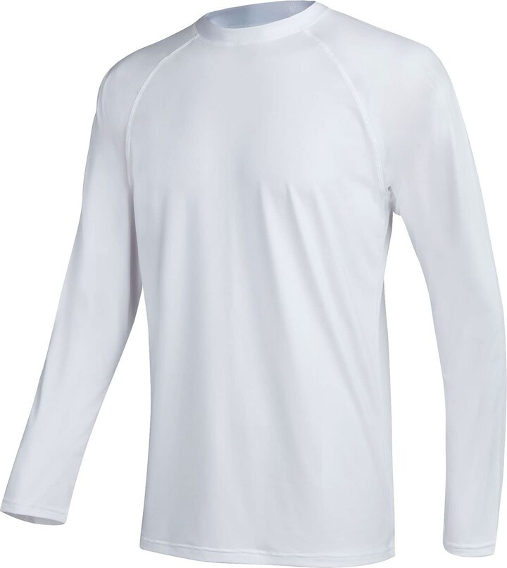 Satankud Men's Swim Shirts Rashguard Sun Shirt UPF 50+ UV Sun Protection  Outdoor Long Sleeve T-Shirt Swimwear White XXL - ShopStyle