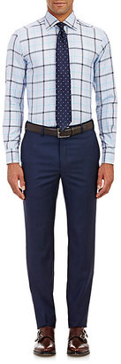 Etro MEN'S GLEN PLAID JACQUARD DRESS SHIRT-BLUE SIZE 15.5