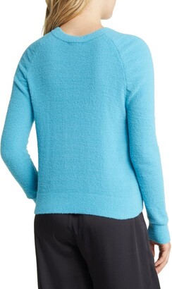 Halogen Gathered Shoulder Crewneck Sweater