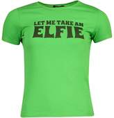 Thumbnail for your product : boohoo Let Me Take An Elfie Slogan Christmas T-Shirt