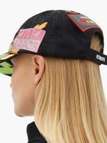Thumbnail for your product : Vetements Embroidered-logo Cotton Baseball Cap - Womens - Black