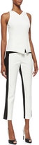 Thumbnail for your product : Tibi City Stretch Colorblocked Cropped Pants, Black/Ivory