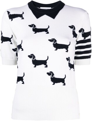 Thom Browne Hector intarsia-knit top
