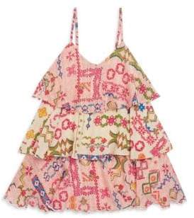 Toddler's, Little Girl's & Girl's Paisley Tiered Tank Dress