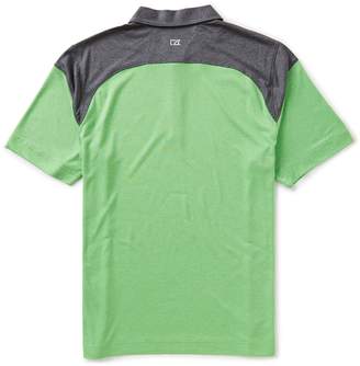 Cutter & Buck Golf Chelan Color Block Heathered Short-Sleeve Polo Shirt