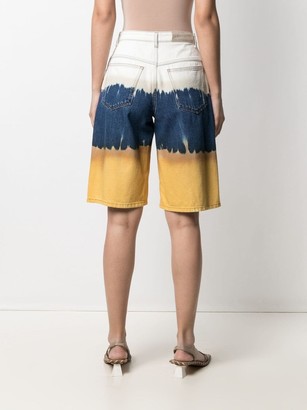 Alberta Ferretti Oceanic Tie Dye Bermuda Shorts