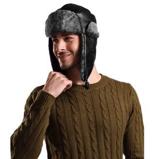 Lukitty Unisex Winter Russian Trapper Bomber Trooper Warm Hat Cap