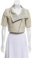 Thumbnail for your product : Yigal Azrouel Short Sleeve Leather Jacket