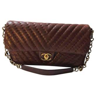 Chanel Timeless/Classique Burgundy Leather Handbags