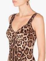Thumbnail for your product : Dolce & Gabbana Leopard-Print Fitted Bodysuit
