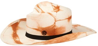 Maison Michel Charles Tie Dye Straw Cowboy Hat