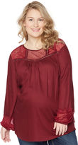 Thumbnail for your product : Motherhood Maternity Wendy Bellissimo Plus Size Lace Trim Maternity Blouse