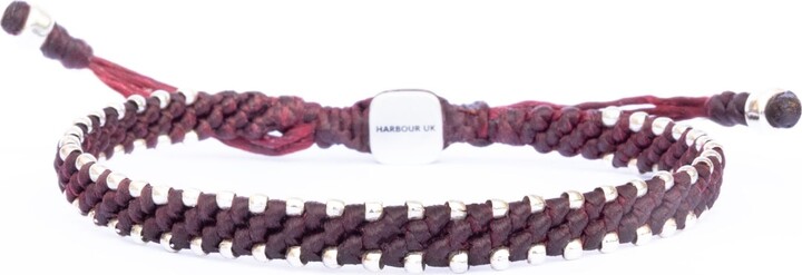 Harbour Uk Bracelets Red Rope & Silver Bracelet For Men London Connection