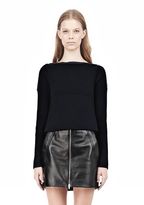 Thumbnail for your product : Alexander Wang Cotton Rib Knit Boatneck Pullover