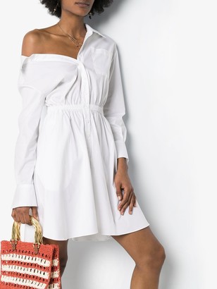 By Any Other Name Off-The-Shoulder Shirt Dress
