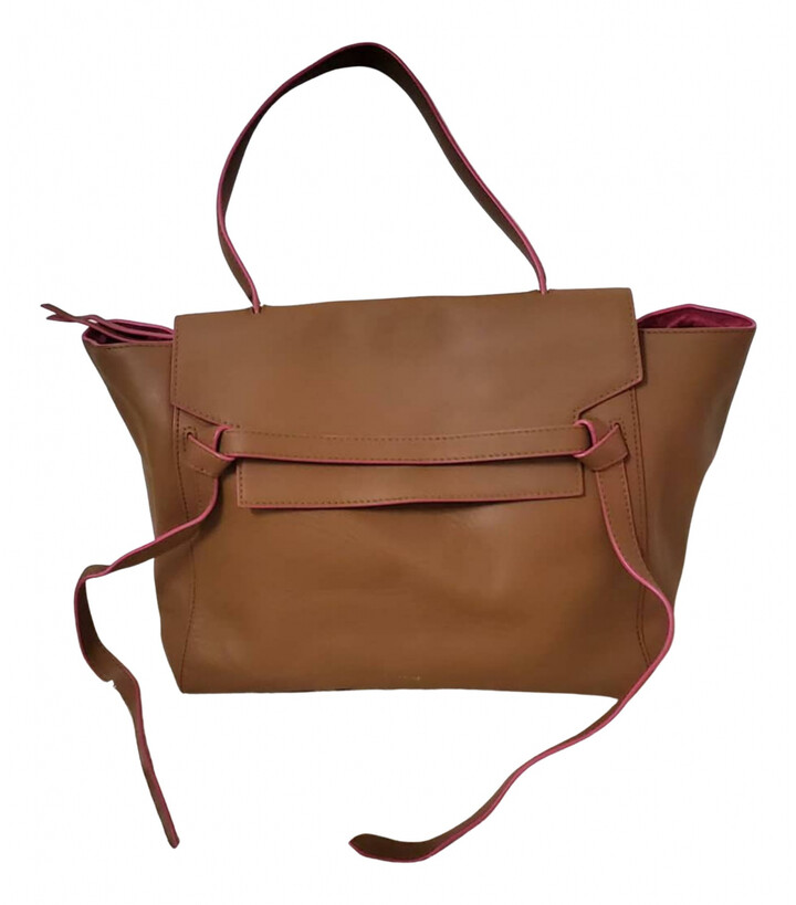 Celine brown Leather Handbags ShopStyle Bags