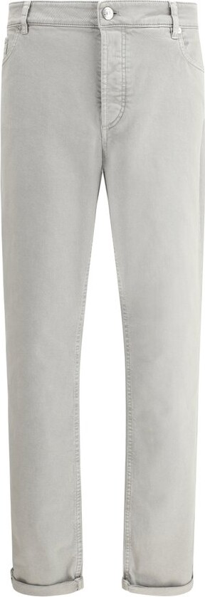 Brunello Cucinelli Logo Patch Straight-Leg Jeans