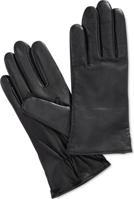 Charter Club Cashmere Lined Leather Tech Gloves, Created for Macy's