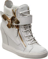 Thumbnail for your product : Giuseppe Zanotti Leather Wedge High-Top Sneaker