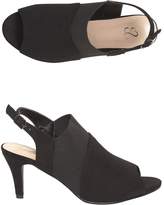 Thumbnail for your product : Evans Black Elasticated Sling Back Heeled Sandals