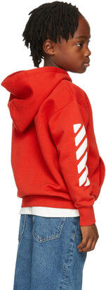 Off-White Kids Red Rounded 'Off' Hoodie