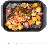 Thumbnail for your product : Baccarat Granite Cast Aluminium Non Stick Roaster with Roasting Rack 34cm Black