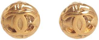 Chanel Vintage Gold Metal Earrings