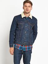 Thumbnail for your product : Levi's Denim Sherpa Trucker Jacket