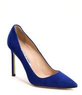 Thumbnail for your product : Manolo Blahnik BB Suede Point-Toe Pumps
