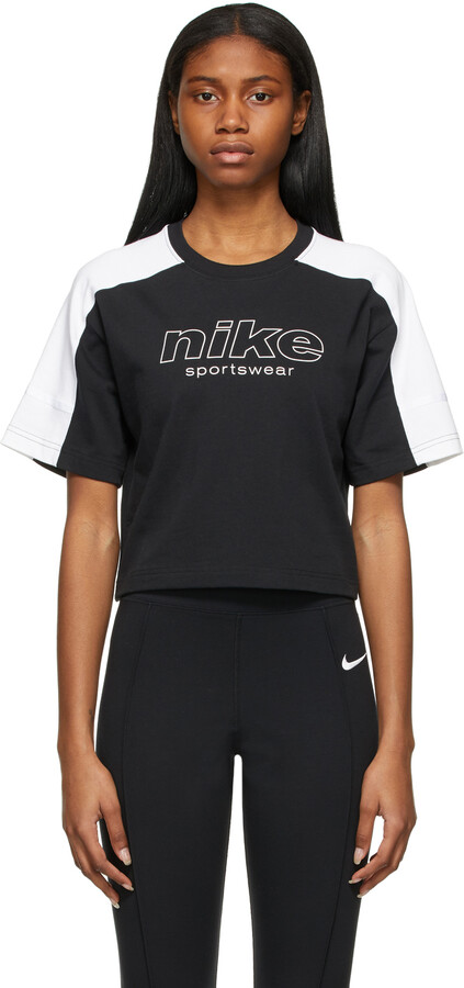 Nike Black & White Sportswear Archived Remix T-Shirt - ShopStyle