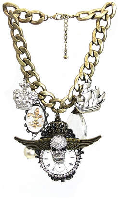 Art By Amy Necklace-Skull Crown Ship