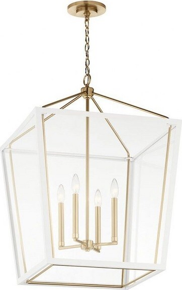 Kichler KichlerLightingDelvin4-LightPendantinChampagneBronze/White