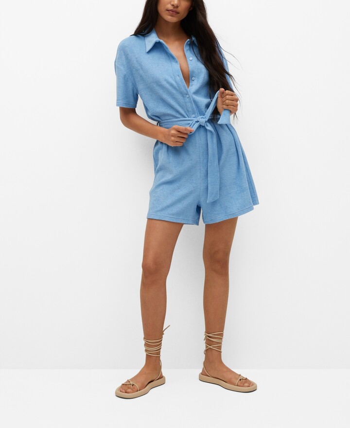 short sleeve romper dress