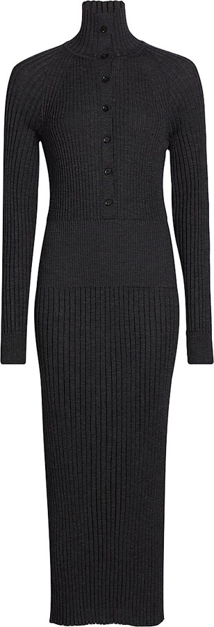 Proenza Schouler Women's Maeve Knit Wool & Silk Dress - Charcoal - Size Small