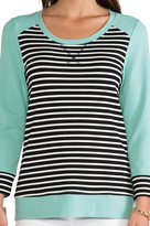 Thumbnail for your product : LAmade Colorblocked Striped 3/4 Pullover