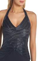 Thumbnail for your product : Adrianna Papell Beaded Halter Gown
