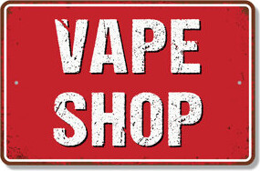 SignMission Vape Shop Street (2 Pack) 8 Inch x 12 Inch Plastic Sign