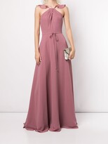 Thumbnail for your product : Marchesa Notte Bridal Frilled Halter-Neck Gown