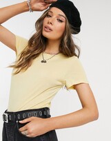Thumbnail for your product : Monki Simba organic cotton blend t-shirt in yellow
