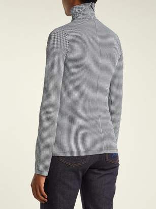 Chloé Houndstooth Jersey Roll Neck Top - Womens - Black White