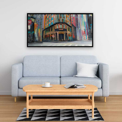 Lark Manor Building Places Framed Canvas | New York Architecture Decor