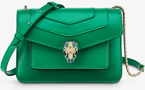 Bvlgari Womens Green Serpenti Forever Leather Cross-body bag - ShopStyle