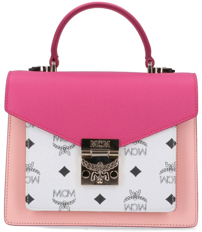 hot pink mcm tote bag