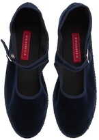 Thumbnail for your product : Vibi Venezia 10mm Mary Jane Blu velvet loafers